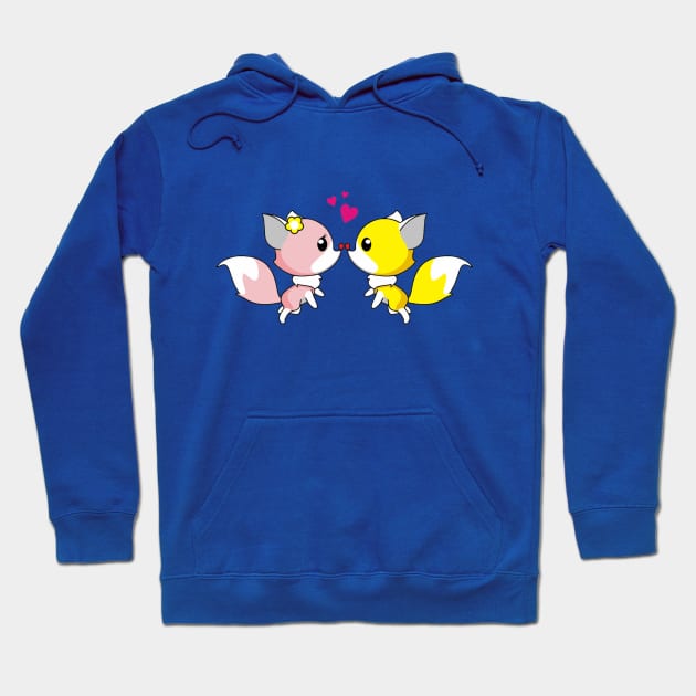 Kissy Foxes Hoodie by cameradog